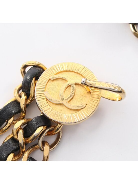 Chanel Belt CC Logo Chain Leather main image 7